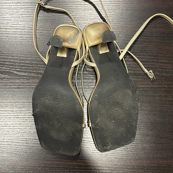 Lace Up Heeled Sandals Square Toe - Picture 4 of 4